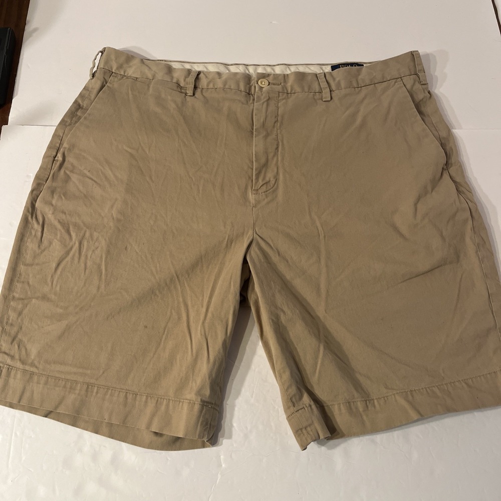 Polo Ralph Lauren Stretch Classic Fit Mens Khaki Shorts Size 38 Beige Chino